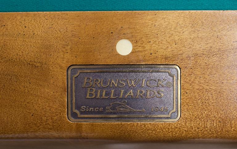 BILJARDBORD, "Lincoln", Brunswick Billiards,  25mm skifferskiva, 224 x 112, hemmabord, 1900-talets slut.