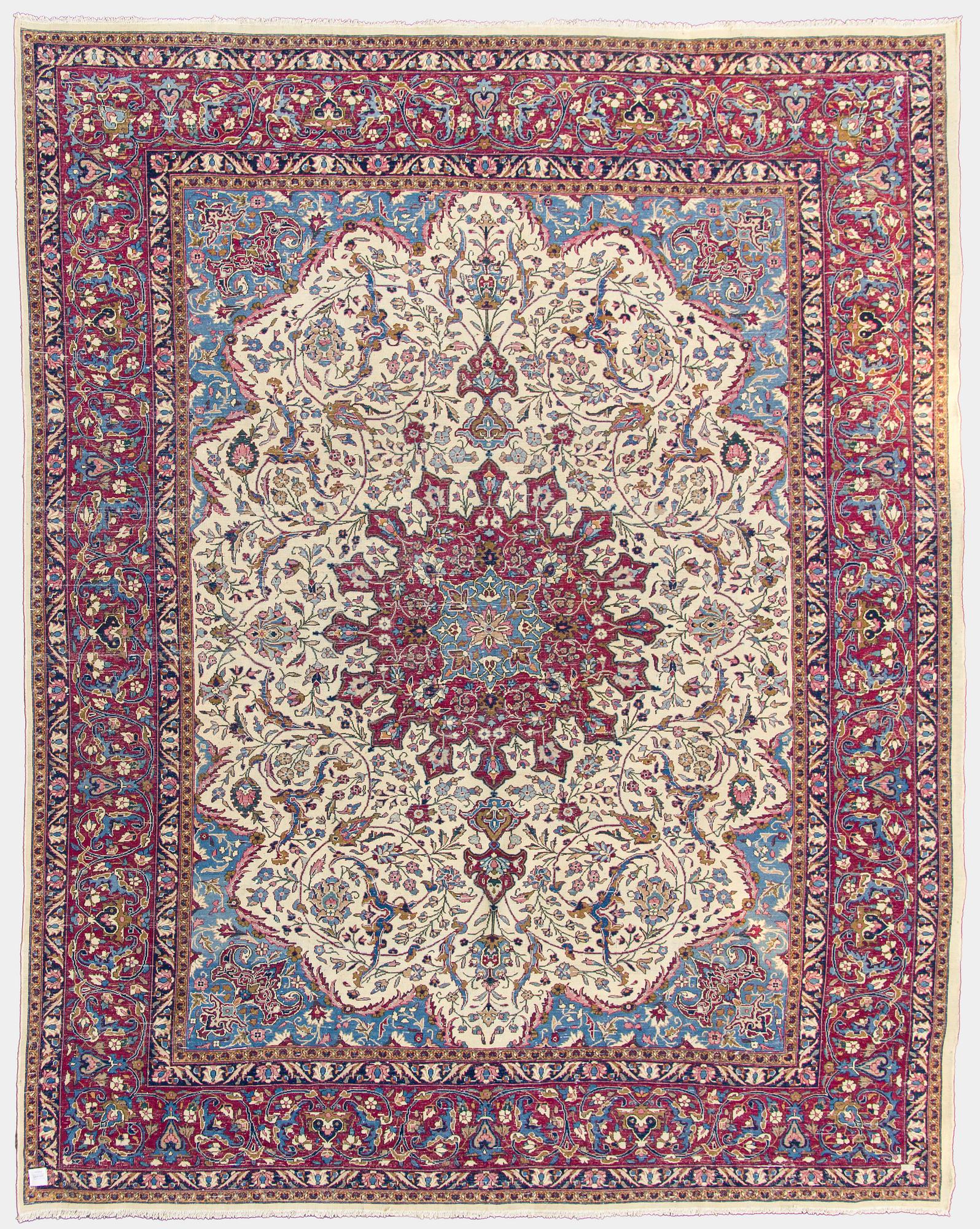 A Meshed rug, old, 380 x 300 cm.