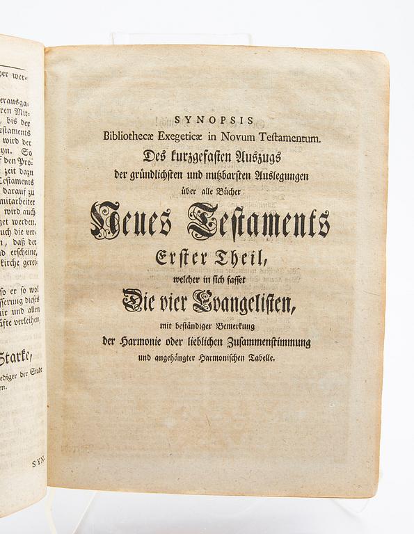Christoph Starke, books, three parts in two volumes, Lepzig 1745-46.