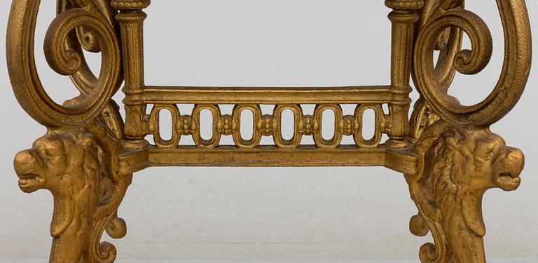 A late 19th century garden table.