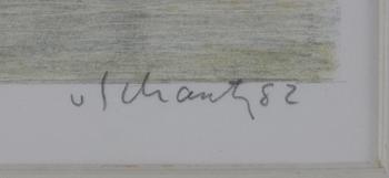 VON SCHANTZ, PHILIP. Färglitografi, sign o numr 152/170.