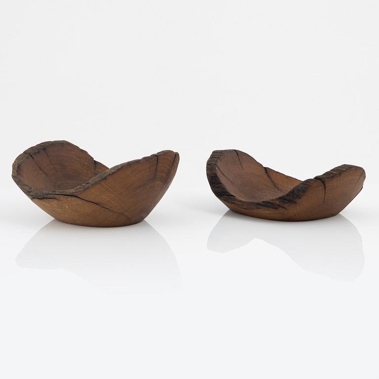 Magnus Ek, a pair of oak dishes for Oaxen Krog.