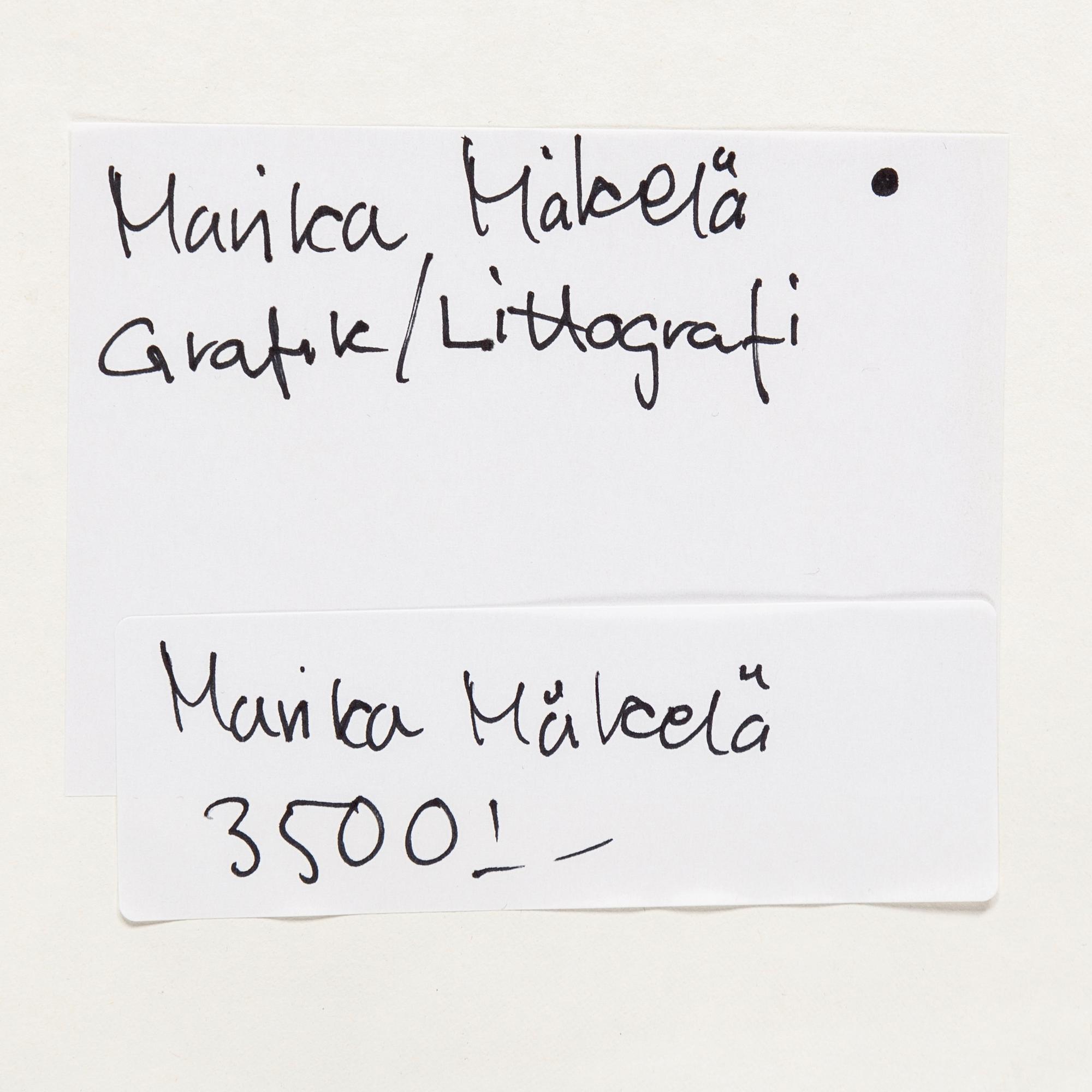 MARIKA MÄKELÄ, etsning med blandteknik, 1998, signerad och numrerad 15/20.