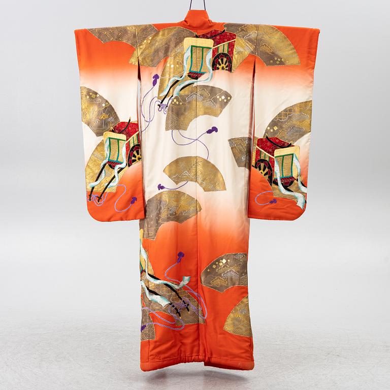 A Japanese brocade kimono, 1980s.