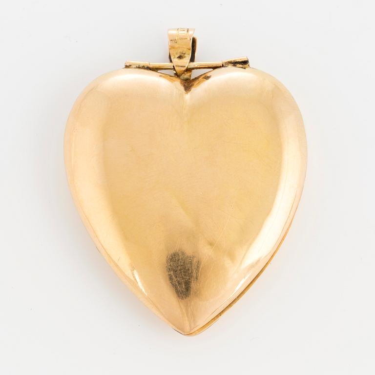 HÄNGE, stort hjärta, 18K guld.