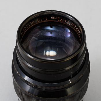 Hektor f=7,3 cm 1:1,9 lens no 122214, Ernst Leitz, Wetzlar.