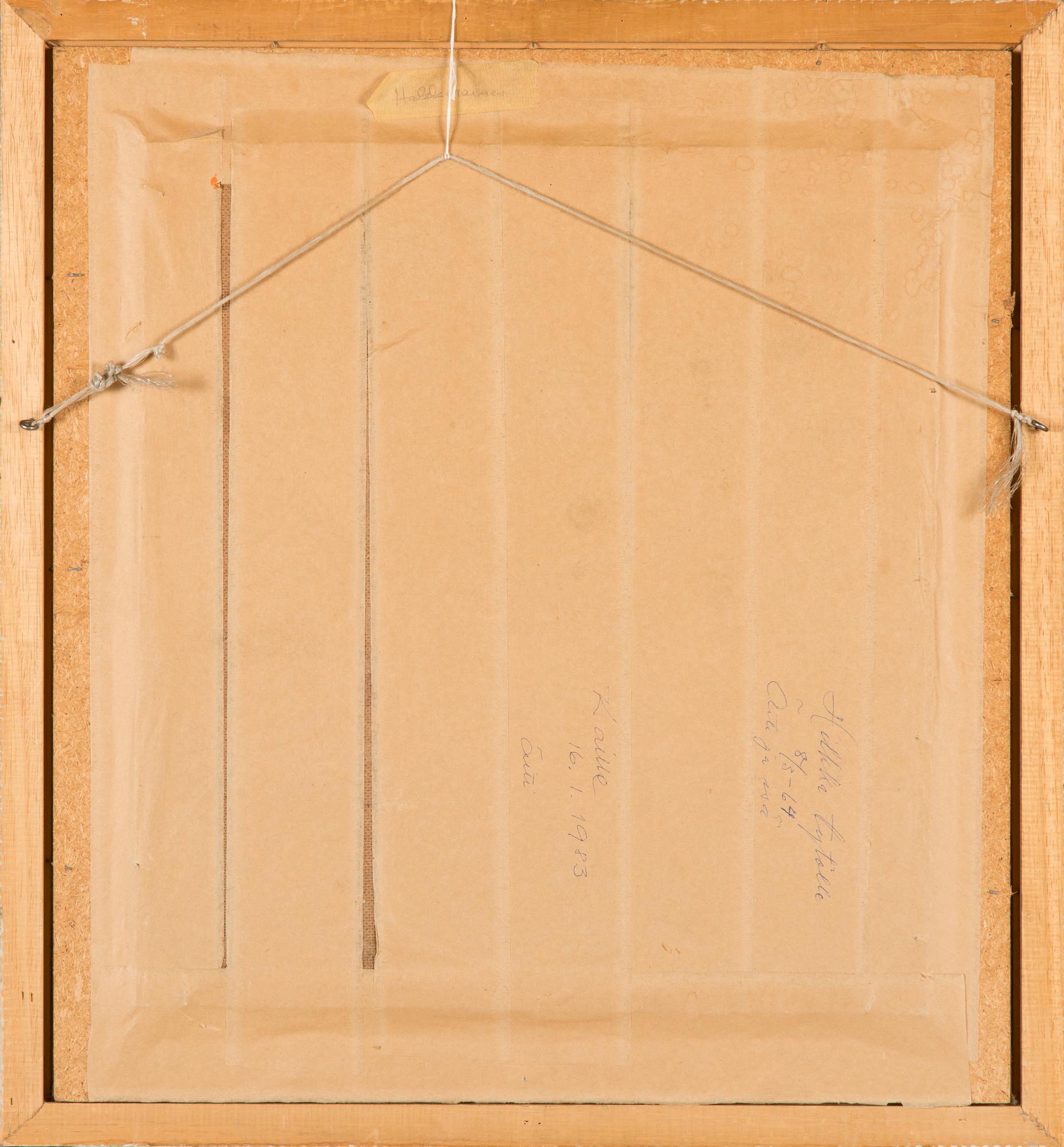 Eemu Myntti, olja på pannå, signerad.