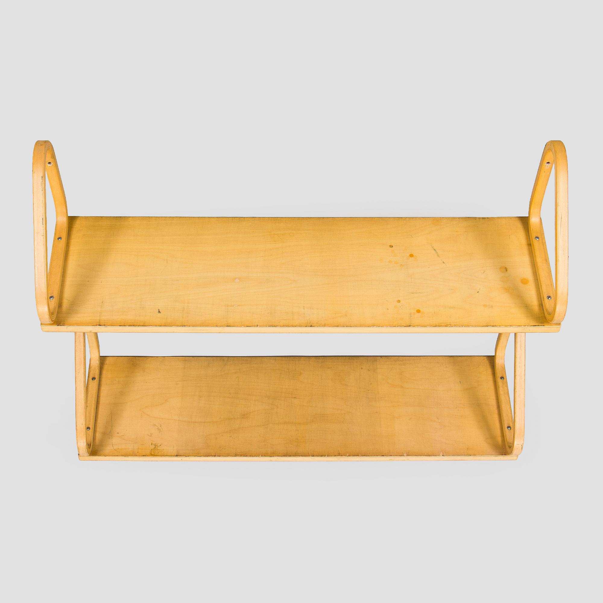 Alvar Aalto, two '112B' shelves, Artek, late 20th century.