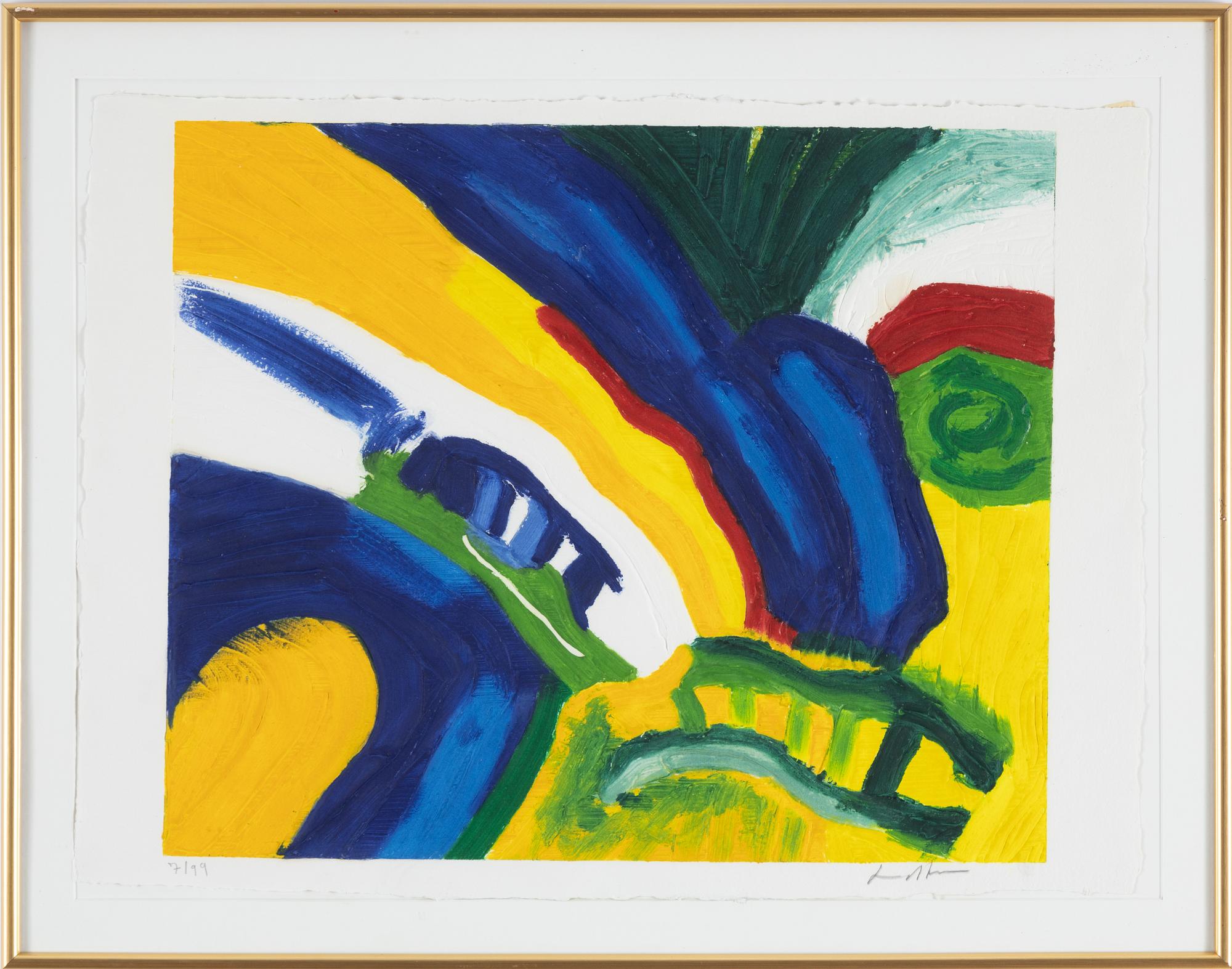 Bengt Lindström, carborundum etching, signerad 7/99.