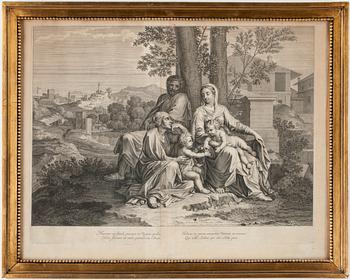 GRAVYRER, 4 st, bland annat efter bland annat Francesco Bortolozzi och Nicolas Poussin, 17/1800-tal.