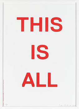 Lars Fuhre · LARS FUHRE, färglitografi. "This is all". Signerad, numrerad 6/50 och daterad 2012.