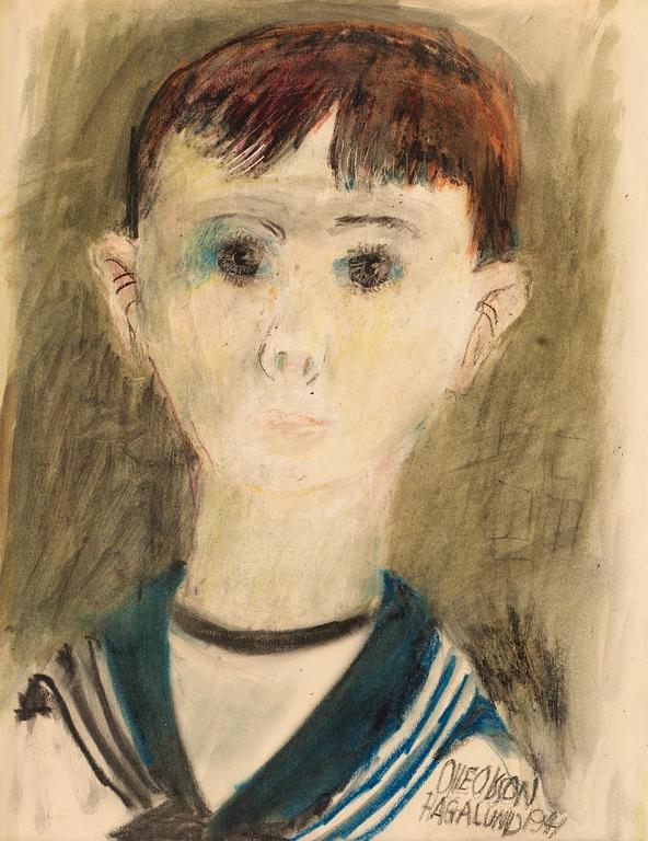 Olle Olsson-Hagalund, Boy in navy suite.