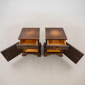 A pair of Art Deco  bedside tables first half of the 20th century.
