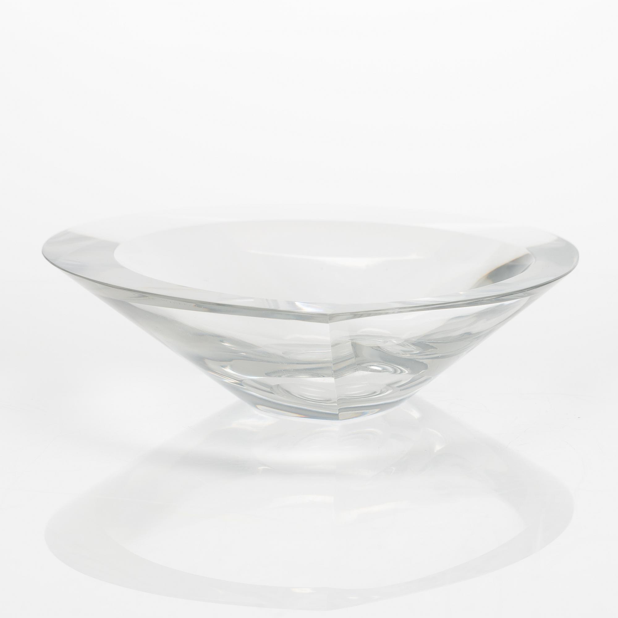 Tapio Wirkkala, konstglas, skål, signerad Tapio Wirkkala, Iittala -56.