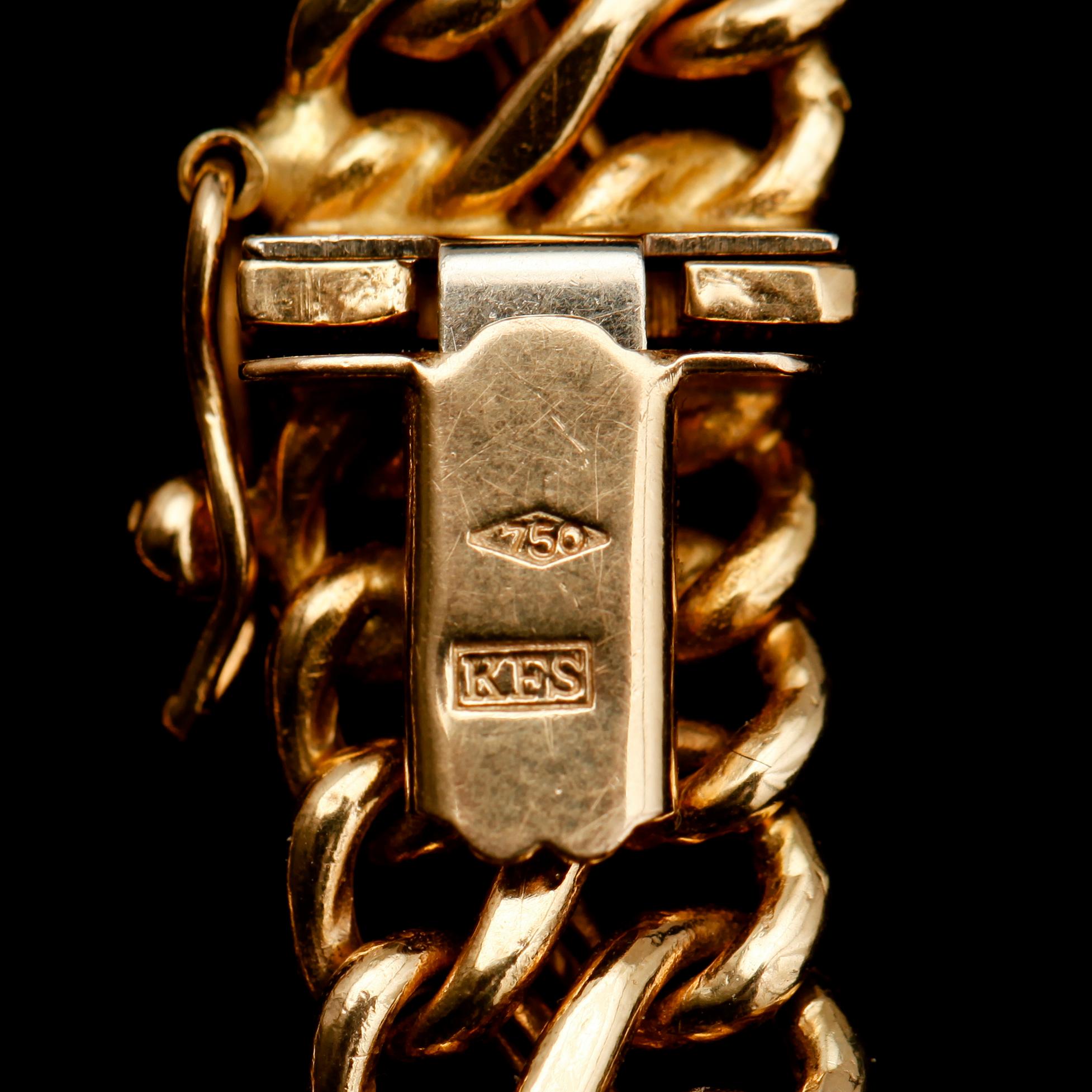 COLLIER, 18 k guld. Vikt ca 25 g.