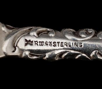 PARTI SKEDAR, 30 delar, silver, bla "Haga", JL Hultman, Stockholm, 1954. Tot vikt ca 772g.