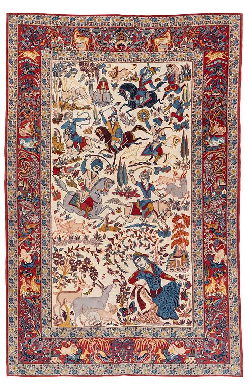 Matta, semiantik Isfahan, centrala Iran c. 225 x 143 cm.