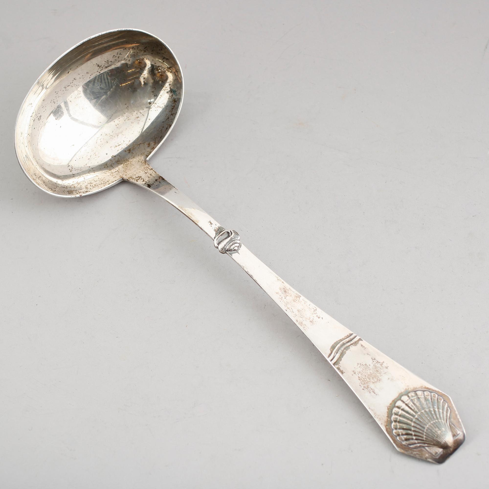 SOPPSLEV, silver, 1927, Danmark. Vikt ca 209 gram.