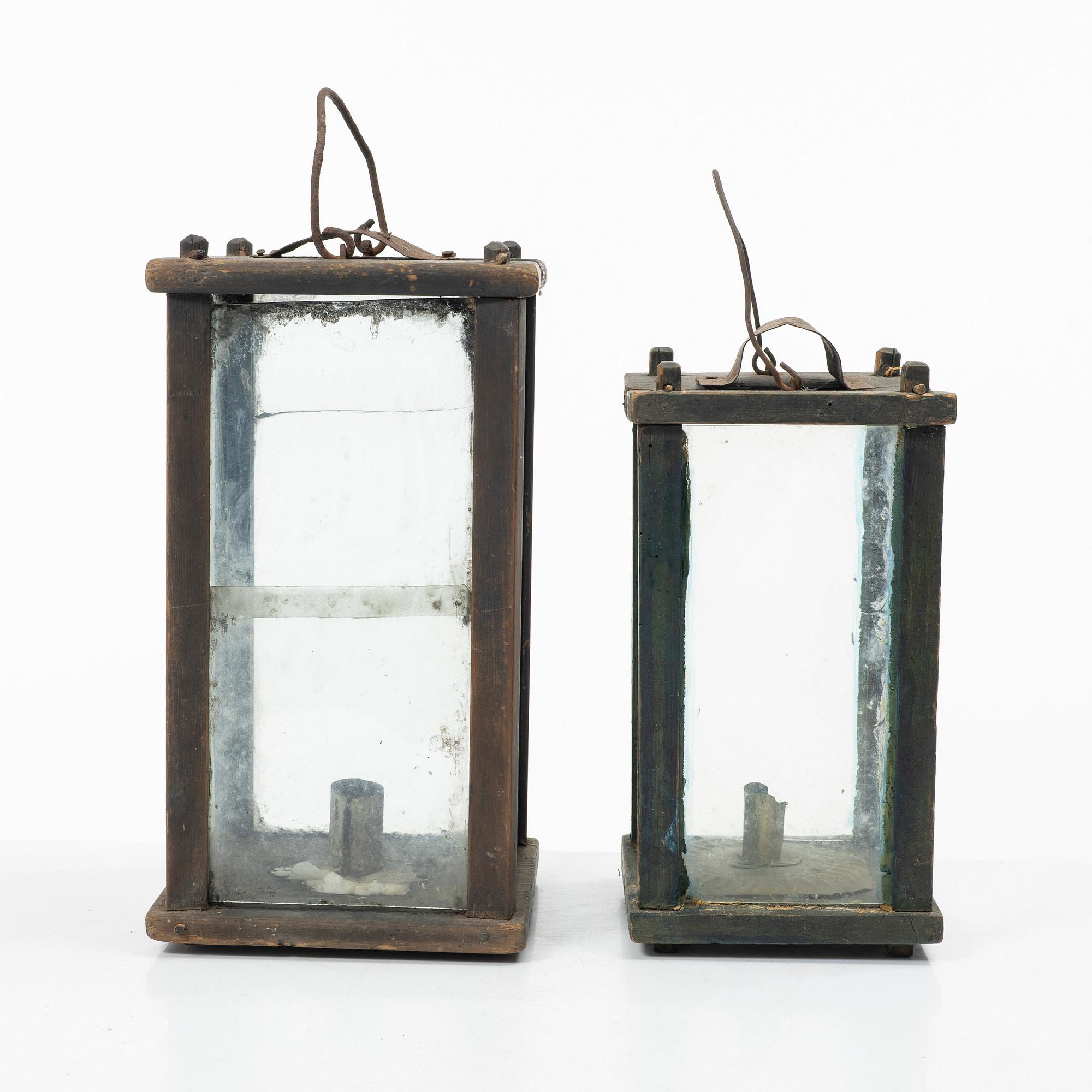 Two stable lanterns, 19th century.