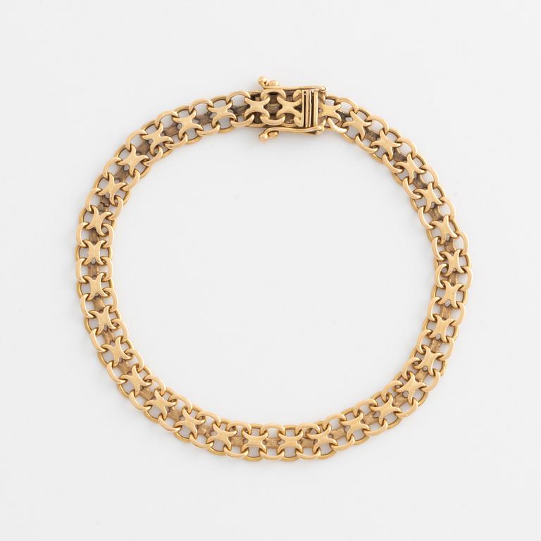 Armband 18K guld, X-länk.