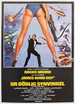 A Swedish movie poster James Bond "Ur dödlig synvinkel" (For your eyes only) 1981.