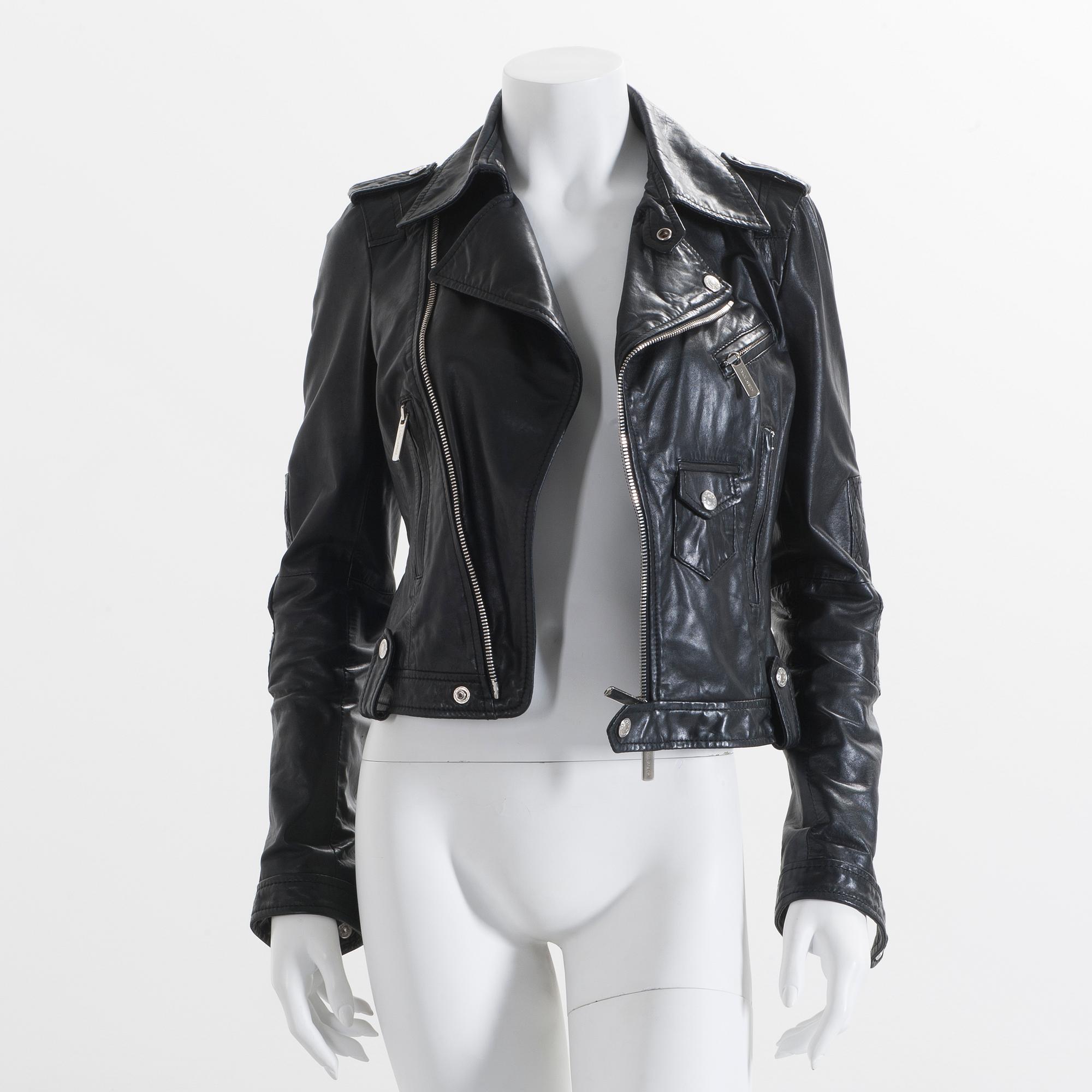 SKINNJACKA, Dsquared, bikermodell.