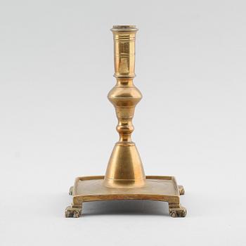 LJUSSTAKE, mässing, barock, 1600-tal.