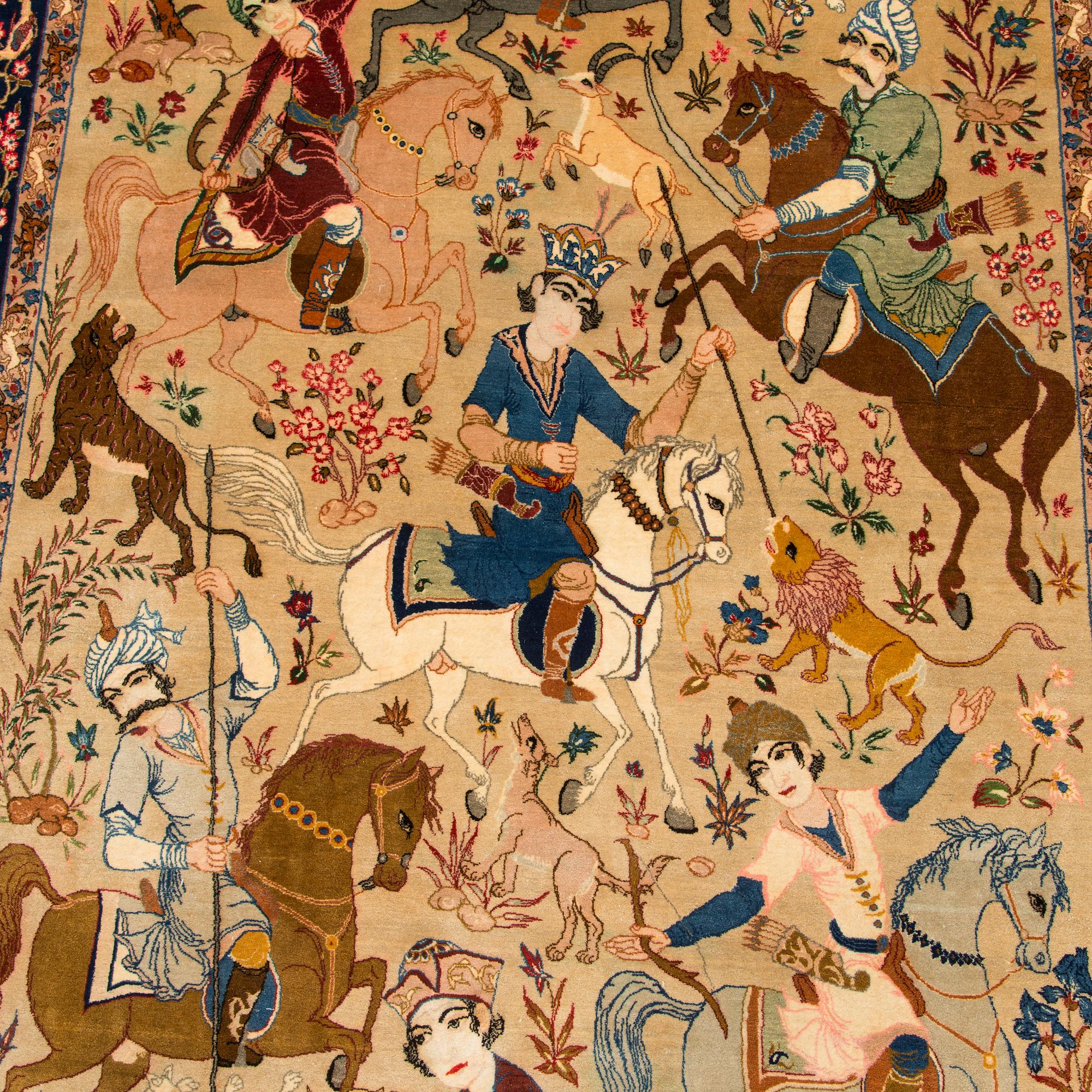 A semi-antique Isfahan rug, central Persia, approx. 243 x 151 cm.