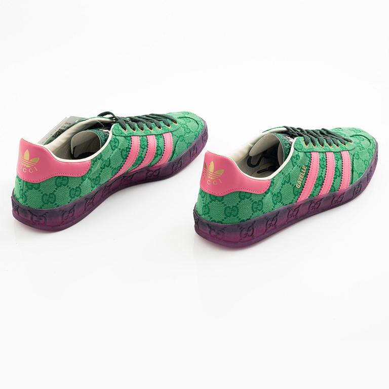 Gucci, /Adidas, sneakers, "Gazelle", storlek US 9 / Fr 41 1/3.