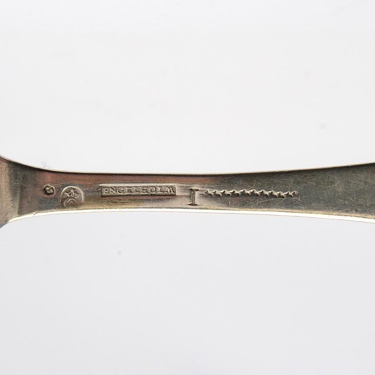Spoons, two silver, 18th century.