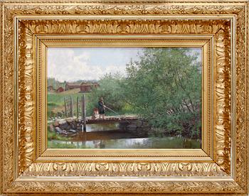 AXEL BORG. Olja på duk, sign.