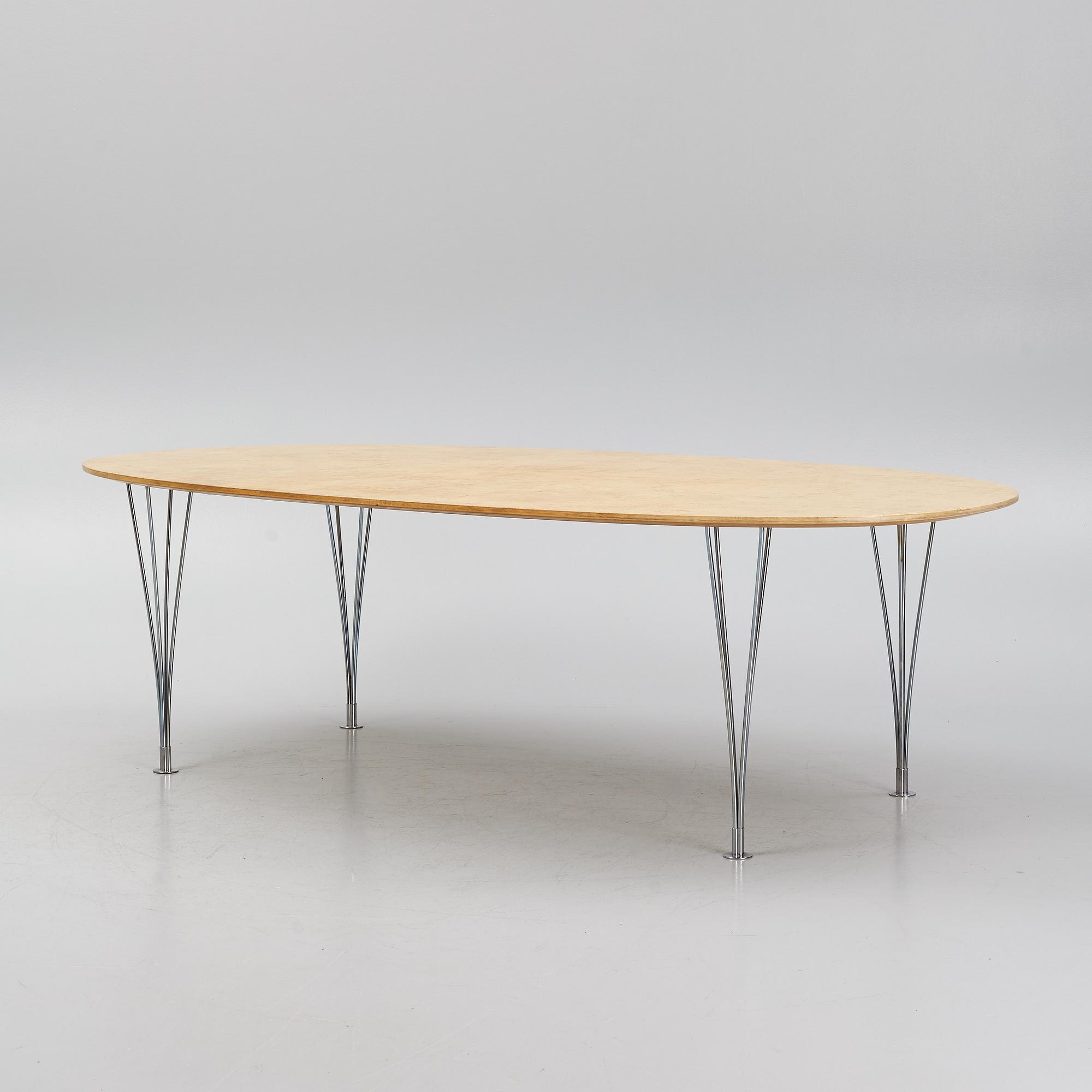 Bruno Mathsson & Piet Hein, a "Superellips" dining table Mathsson International.