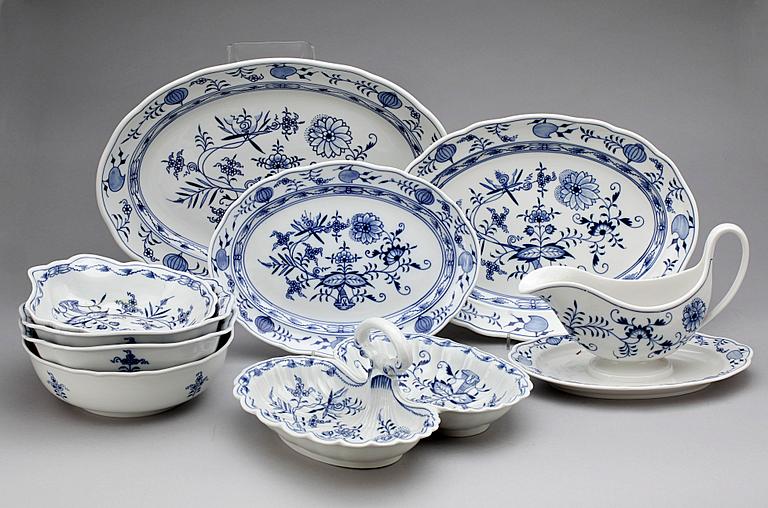 SERVISDELAR, 9 delar, porslin, Meissen, 1900-tal.