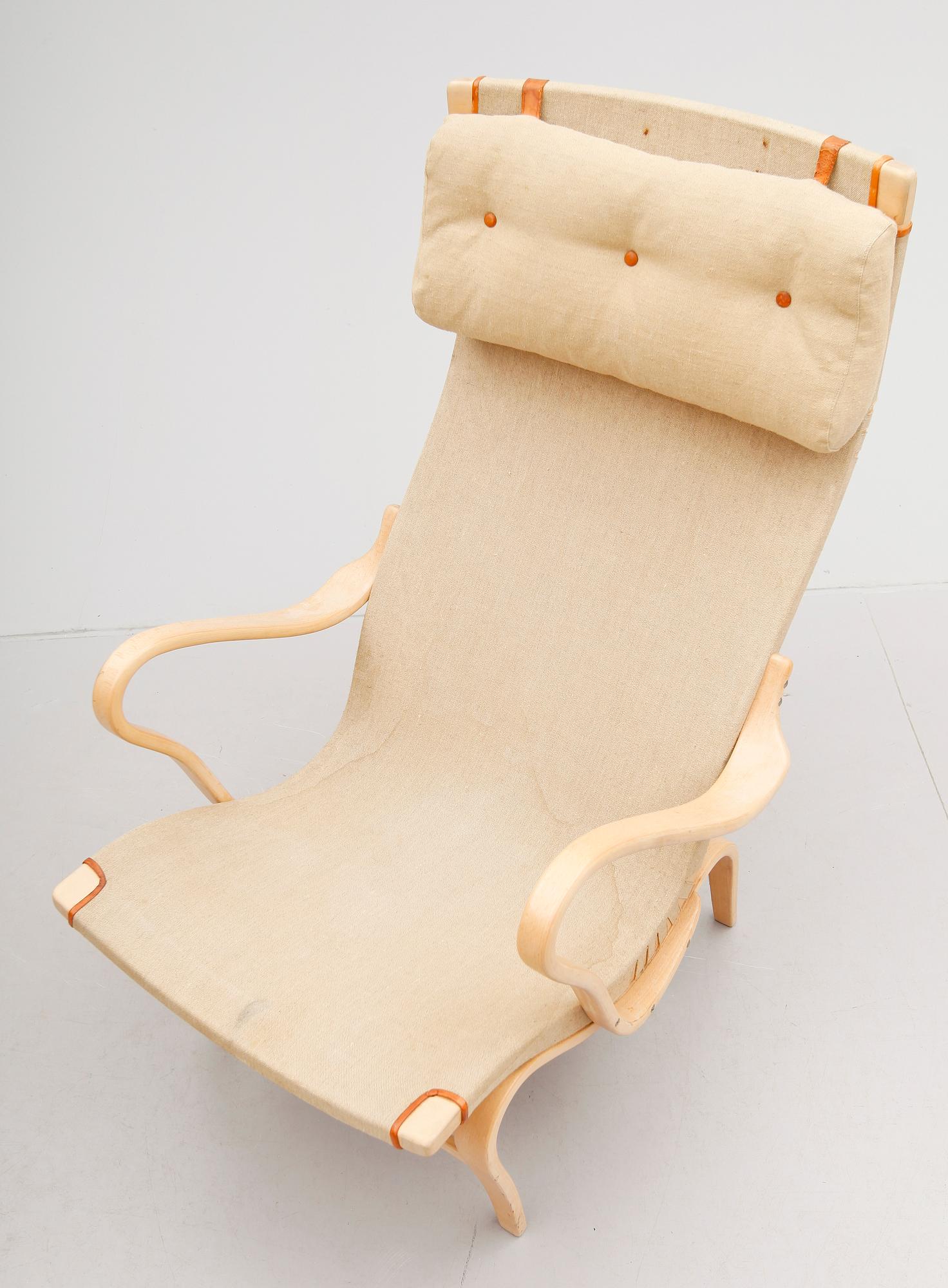 FÅTÖLJ, "Pernilla", Bruno Mathsson, Värnamo, 1969.