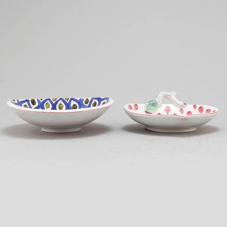 STIG LINDBERG, fat, 2 st, fajans, Gustavsberg Studio.