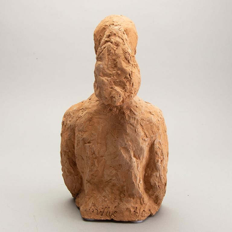 Wive Larsson, sculpture, signed, terracotta.
