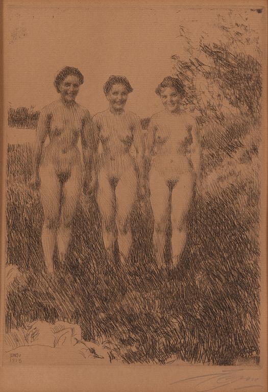 Anders Zorn, "Tre systrar".