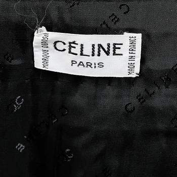 CÉLINE, a black wool mix skirt.