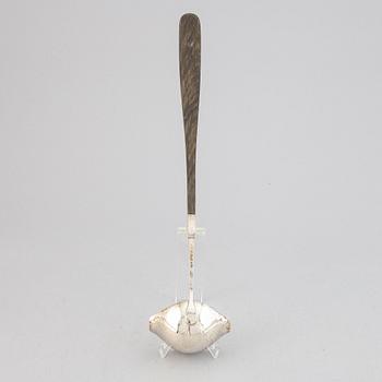 A sterling and wood punch ladle, mark of Anders Ericson, Kristianstad 1975.