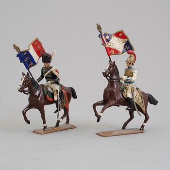 Six French tin soldiers from 20 th century.