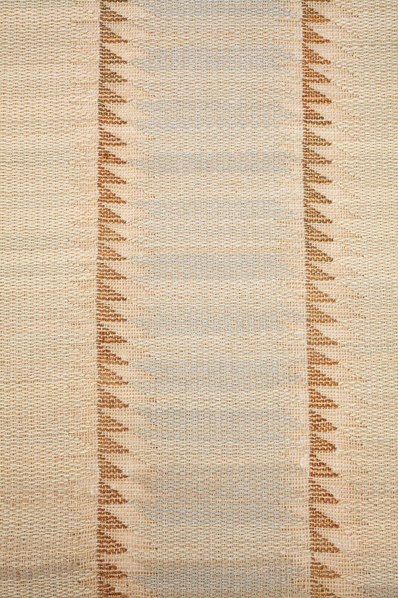 Barbro Nilsson, a textile, "Guldsågen", flat weave, ca 108,5-110 x 72-73 cm, unsigned.