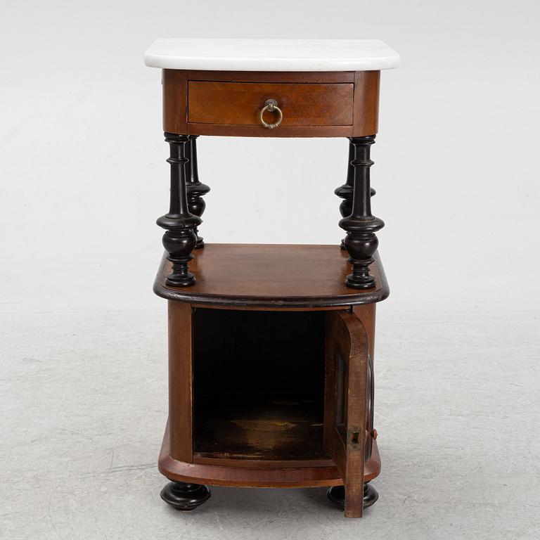 A bedside table, late 19th Century.