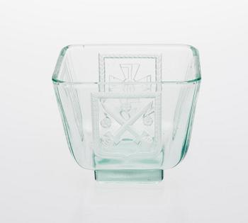 SKÅL, glas, "Mottimalja 1939-1942" Riihimäen Lasi Oy.