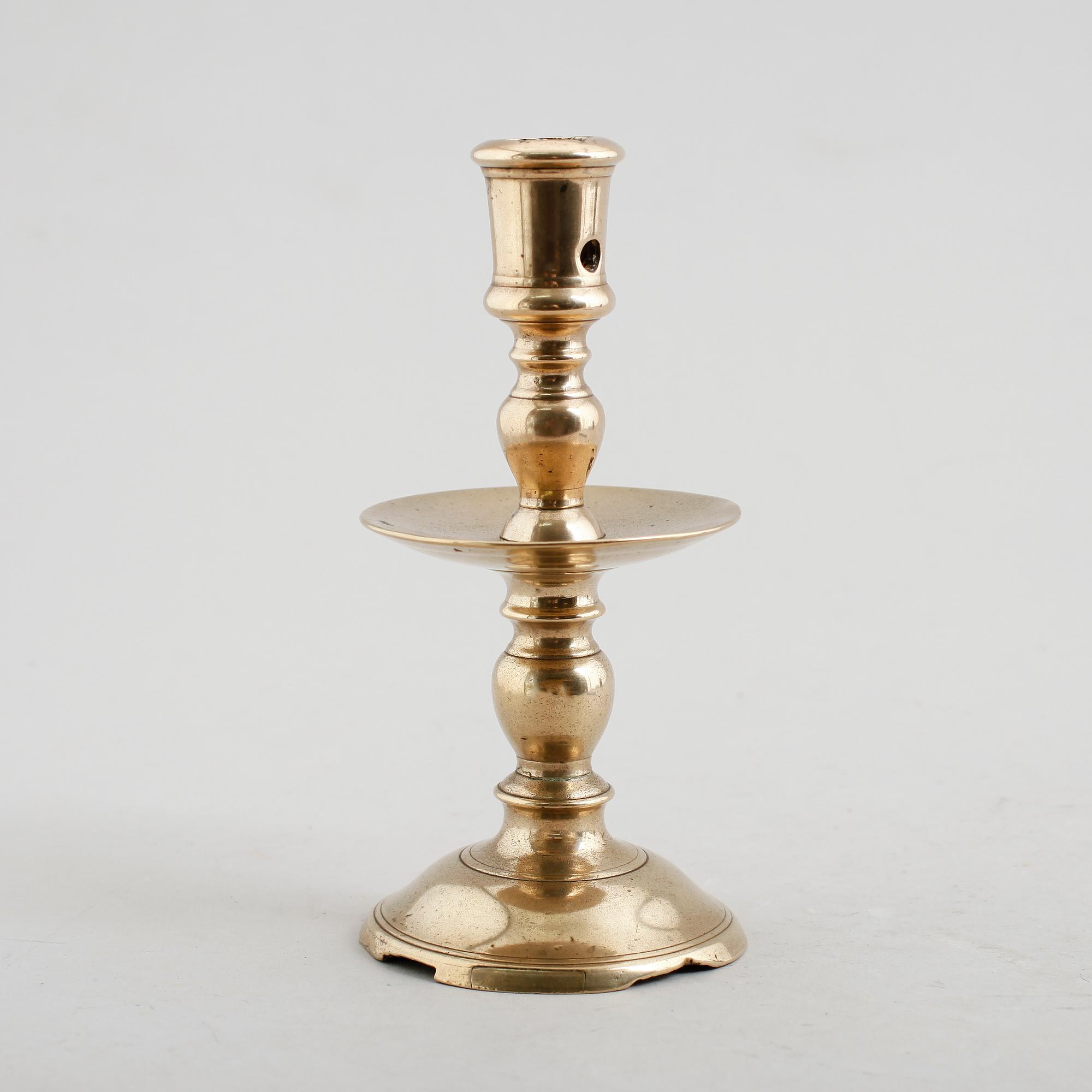 LJUSSTAKE, mässing, 1500-tal.