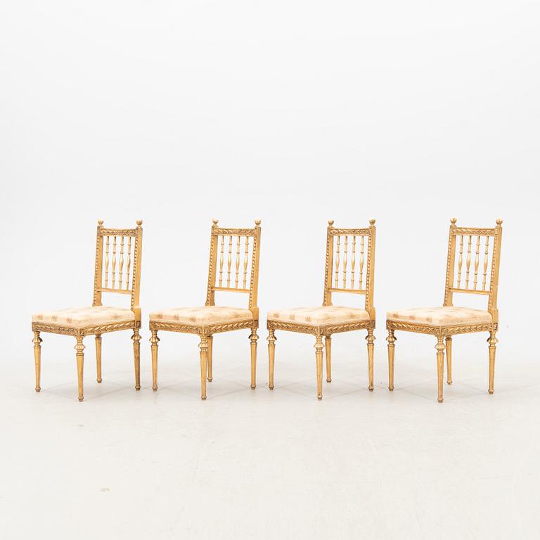 A set of four early 20th century Louis XVI-style chairs.