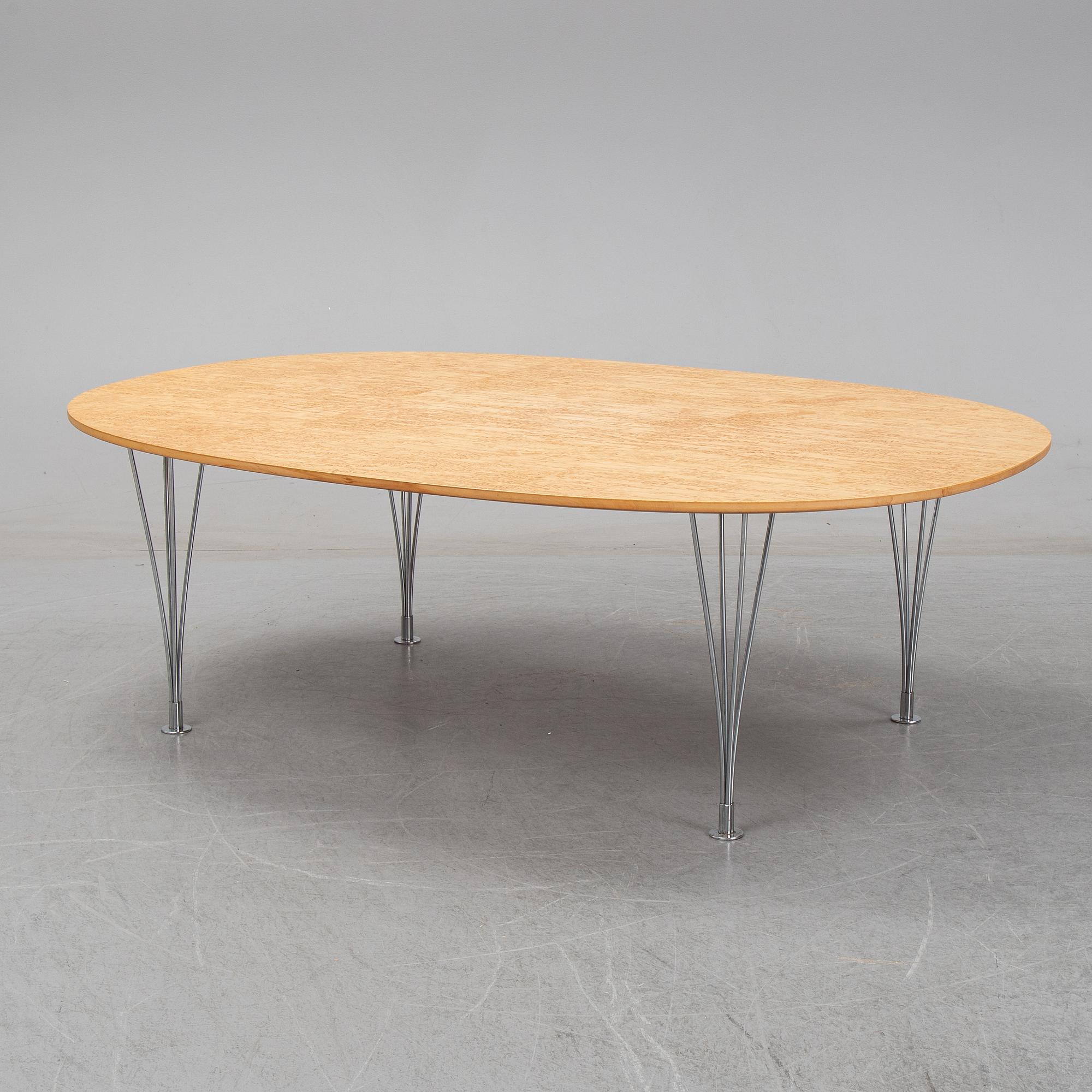 Piet Hein and Bruno Mathsson, an "Ellips" lounge table.
