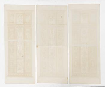 Giovanni Volpato, Six wall sections / pilasters in the Raphael Loggias in the Vatican.