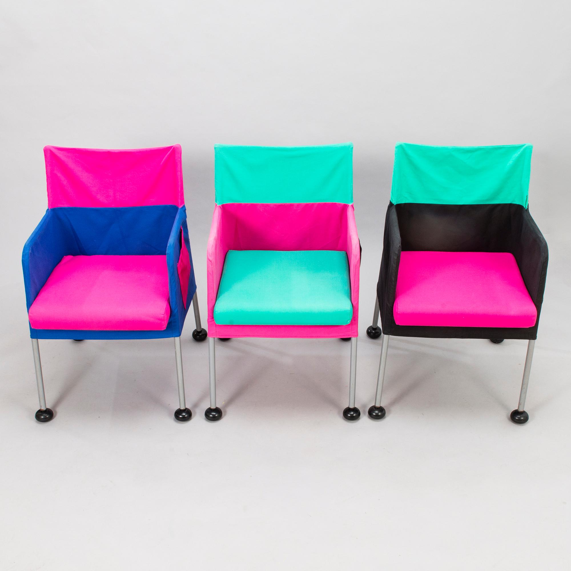 EERO AARNIO, fåtöljer, 3 st, "Puzzle", Adelta.