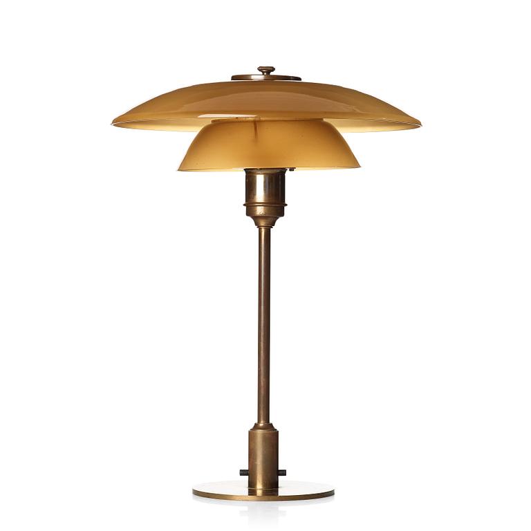 Poul Henningsen, bordslampa, Louis Poulsen, Danmark, "PH-3" PATENTED, ca 1928-33.