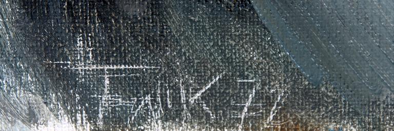 HILDEGARD FALK, olja på duk, sign o dat -71.
